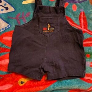 Carter's Black Overalls Nautical Embroidery